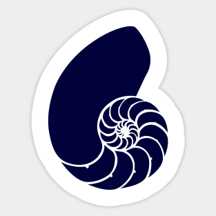 Ammonite Cephalopod Dark Fossil Design Sticker